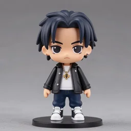 burna boy, nendoroid of burna boy, figurine, detailed product photo,