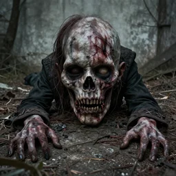 asymmetrical zombie king portrait, fallen, decay, lost, depressed, borderline, schizophrenia, realistic