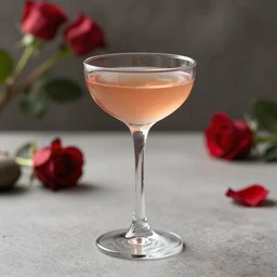 5 5 mm photo of tall cocktail glass on a zen minimalist table with blurred red roses in the background. highly detailed 8 k. intricate. lifelike. soft light. nikon d 8 5 0.
