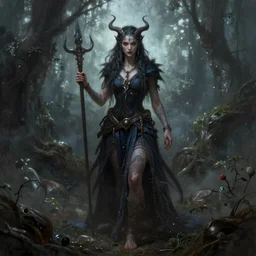 incredibly beautiful and savage barbarian sorceress, cinematic, stunning, hyper realistic, ultra detailed, digital painting, masterpiece on artstation, soft focus, mystical lighting, evil colors, full body shot, illustration, art by artgerm and greg rutkowski and alphonse mucha