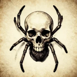 a skull spider symbolism artwork