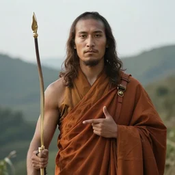 Jesus as a buff monk