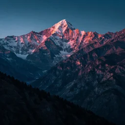 breathtaking mountain landscape photo, cinematic, neon color palette, 4 k, wallpaper 4 k, detailed photo, natural lighting, cinematic lighting, global illumination