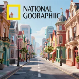 a futuristic victorian city street, national geographic cover, award winning, 4 k, smooth, bright, light, colorful, victorian, futuristic,