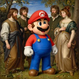 a beautiful painting of super mario by john everett millais and dante gabriel rossetti and john collier and john william waterhouse, pre - raphaelite, detailed, trending on artstation, hd, masterpiece