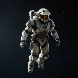 master chief floating endlessly in space