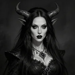 ozzy osborne as a gothic female fantasy satyr, portrait, fantasy, intricate, elegant, highly detailed, digital painting, artstation, concept art, smooth, sharp focus, illustration, art by artgerm and greg rutkowski and alphonse mucha