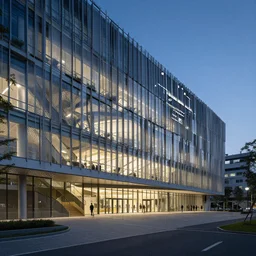 the international university of artificial intelligence, designed by tadao ando, award winning, cinematic lighting