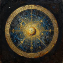 oil on canvas of an old ancient alien artefact of a stellar map with alien hieroglyphics. beautiful. realistic. beautiful. mysterious. intricately detailed. meticulously rendered. epic. 4 k hd. trending on art station. h 7 6 8