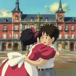 madrid studio ghibli style, anime style, hayao miyazaki,
