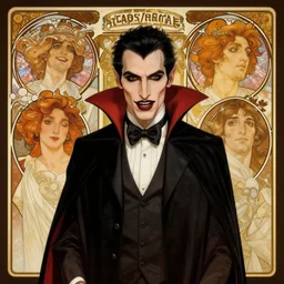 portrait of a vampire by Stanley Artgerm Lau , greg rutkowski, thomas kindkade, alphonse mucha, loish, norman rockwell. Trending on artstation rule of thirds detailed illustration hd 4k