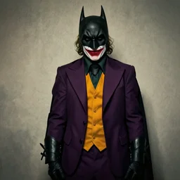 the joker dressed as batman