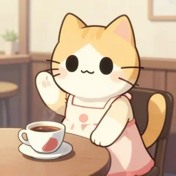 zoroark wearing a sundress at a table with cup of coffee by draggincat