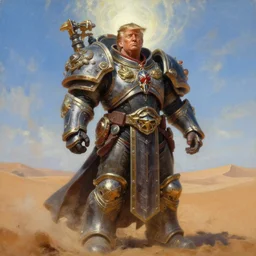 portrait oil painting, perfect expression, subconscious connects, purified consciousness, dune, warcraft, great maga emperier god king donald j trump, fantasy character portrait, is riddick, ultra realistic, wide angle, intricate details, mass effect, artifacts, luminous skies, highly detailed, michael cheval, peter mohrbacher, boris vallejo, jessica rossier, oil painting, highly detailed, cinematic lighting, unreal, natural tpose