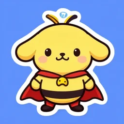 cute miss mascot chinchidou chinchidou minccino super hero sticker art, cronobreaker, beeple game icon