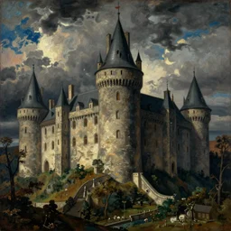 medieval castle, by Max Beckmann