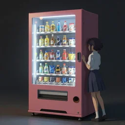 Interdimensional vending machine, by Makoto Shinkai and Thomas Kinkade, realistic matte painting, trending on cgsociety and unreal engine，light effect，highly detailed，