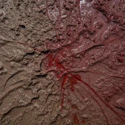the texture of mud & blood