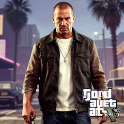 Freddie Dredd GTA V cover art, Stephen Bliss, high quality,