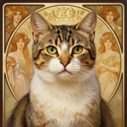 portrait of an anthropomorphic cat aristocrat, path traced, highly detailed, high quality, digital painting, alena aenami, lilia alvarado, shinji aramaki, karol bak, alphonse mucha, tom bagshaw