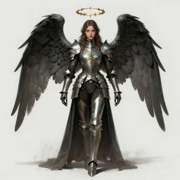 concept art of a angel knight gothic girl, artstation trending, by joseph mallord william turner, luis royo, highly detailed