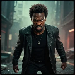 donald glover as the prowler, digital art, dramatic, lomo, field of view, f / 2 2, 3 d, angry, evil, posterization, by weta digital, 8 k concept art, detailed