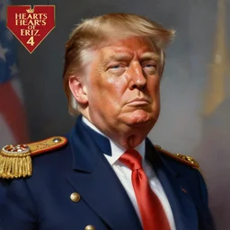 hearts of iron 4, donald trump, 1 9 4 4, a character portrait by wang lu, polycount contest winner, sots art, colorized, detailed painting, glorious