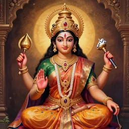 a highly detailed beautiful portrait of indian goddess lakshmi, by gregory manchess, james gurney, james jean