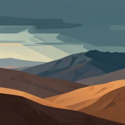 a landscape of epic proportions, a simple textured vector based illustration, cinematic, critical detail, contrasting colors, sharp focus, atmospheric dreamscape painting, wlop by ( jeremiah ketner and leonardo da vinci and greg rutkowski )