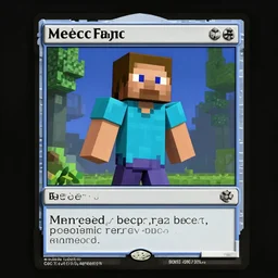 minecraft as a magic the gathering card, realistic,