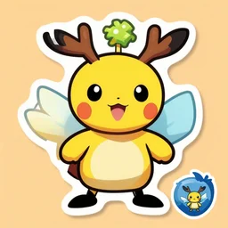 cute miss mascot scobolide scobolide whirlipede pokemon sticker art, cronobreaker, beeple game icon