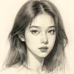 beautiful lady face. sketch