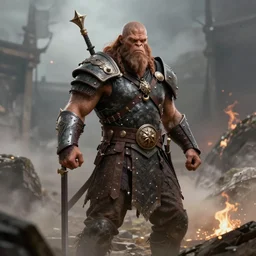 Orc warrior dressed for battle