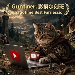 [Grim medieval illustration of a depressed cat watching youtube]