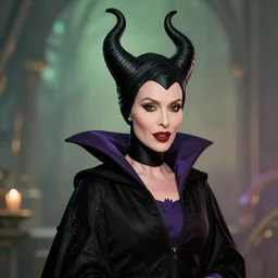 Christine Lagarde as Maleficent, digital art, cgsociety, artstation, trending, 4k