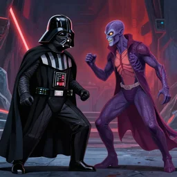 darth vader battling vecna from stranger things