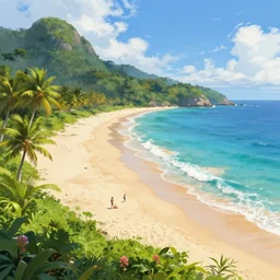 fantasy paradise beach coast by alena aenami artworks in 4 k