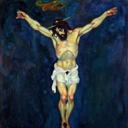 the last temptation of christ in the style of egon schiele