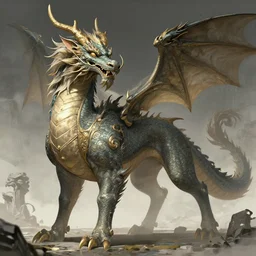 detailed concept art of a huge kirin dragon by cheng yi and luolin, artstation, artstationhd