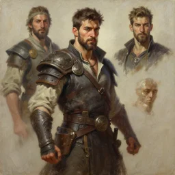 character sheet, oil painting by jama jurabaev, extremely detailed, brush hard, artstation, for aaa game, high quality, brush stroke