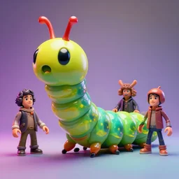 hyperrealistic rendering, flesh monster caterpillar by donato giancola and greg rutkowski and wayne barlow and zdzisław beksinski, action figure, sofubi, studio lighting, colored gels, colored background, xf iq 4, 1 5 0 mp, 5 0 mm, f 1. 4, iso 2 0 0, 1 / 1 6