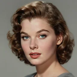 young beautiful Gene Tierney color studio publicity photo , tight face shot portrait, highly detailed, digital painting, artstation, concept art, illustration, art , by John Clymer, in the style of John Clymer, painting by John Clymer