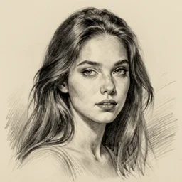 Portrait of a Among Us, pencil sketch, concept art