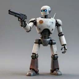gort robot from 1 9 5 1 holding a black gun, the day the earth still style, 3 d, full body, motion blur, real life, spotted, leaked, ultra realistic, accurate, sighting, 4 k, movie still, uhd, sharp, detailed, cinematic, render, modern