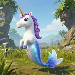unicorn mermaid, ark survival evolved screenshot, unreal engine 5