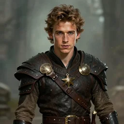 austin butler portrait as a dnd character fantasy art.