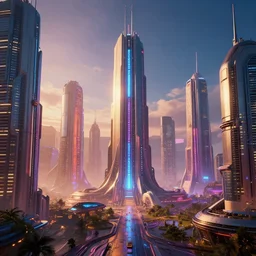 a film still from elysium by james paick - a futuristic modern architectural city, vibrant, 5 0 mm lens, video game environment design, behance hd, studio, evening, dramatic lighting, cinematic, global illumination, deviant art, trending on artstation, bloom