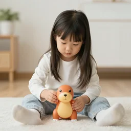 girl and toy