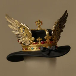 the official hat of the mysterious east, the crown is very high, and two hat wings are extended on both sides of the hat hd artwork by anthony van dyck