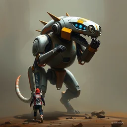 random robotdog, pino daeni, artstation,